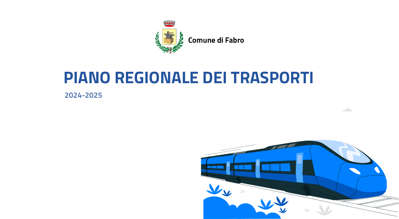 Cover con treno Regione Umbria - piano regionale dei trasporti 2024-2025