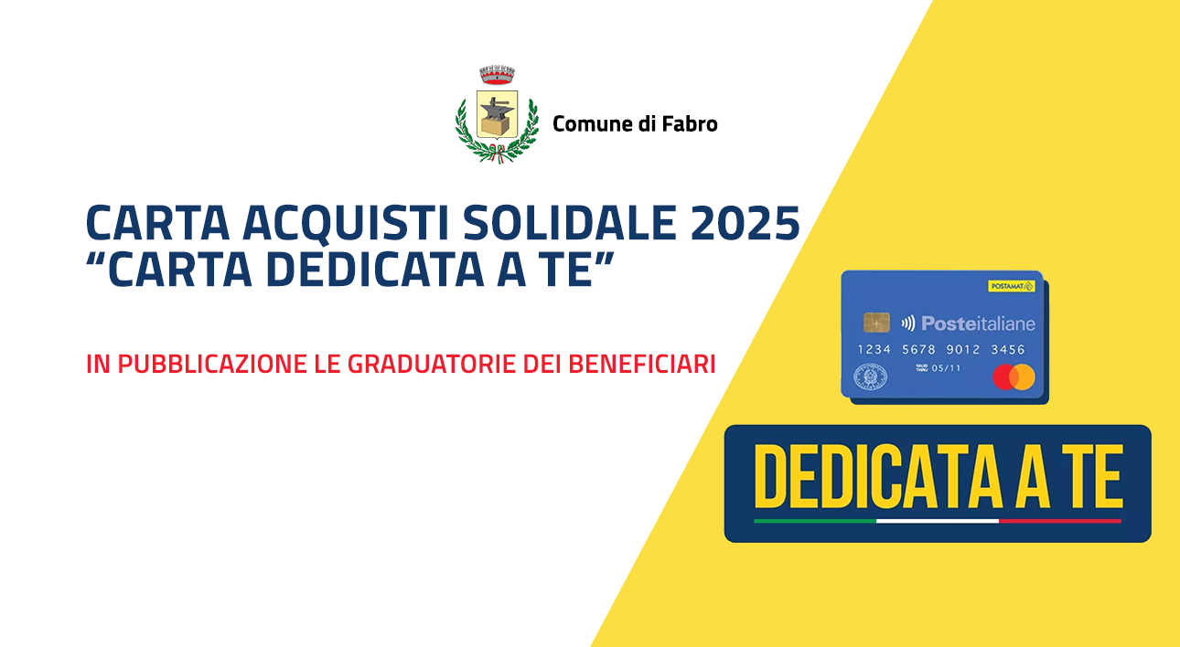ANTEPRIMA FABRO 2025 elenco beneficiari carta dedicata a te